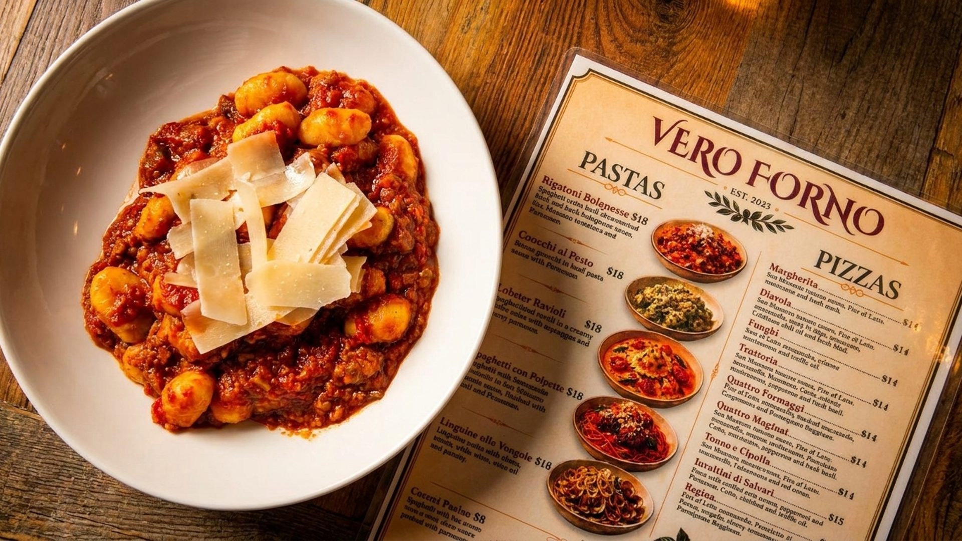 Pasta, plated with care